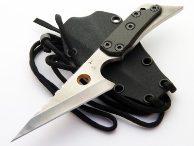 Mark Terrell razor neck knife fixed custom knives