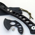 Chris Williams Uluhawk disassembled fixed custom knife