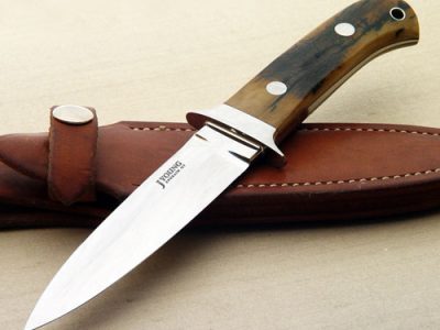 John Young dagger ivory fixed custom knife