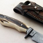 Terry Vandeventer damascus hunter fixed custom knife