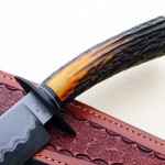 Steve Randall bowie stag fixed custom knife handle