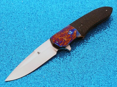 Jason Clark bronze folder folding custom knife