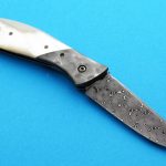 Ken Onion damascus folder back folding custom knife