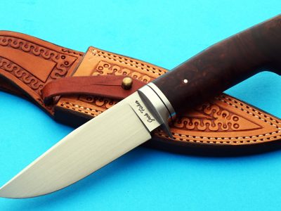 Josh Fisher ABS Journeyman Smith koa forged hunter fixed custom knife Robertson's Custom Cutlery