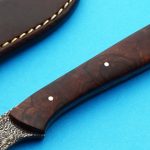 Jim Siska damascus bird and trout handle Robertson's Custom Cutlery fixed custom knife