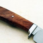 fixed custom knives Scott Gallagher maple burl skinner knife back Robertson's Custom Cutlery hunters & skinners fixed blade