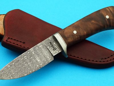 fixed custom knife Gordon Graham, Damascus Hunter, Hunter, Journeyman Smith Robertson's Custom Cutlery damascus hunters fixed blade