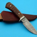 fixed custom knives Gordon Graham damascus cc hunter knife back Robertson's Custom Cutlery damascus hunters fixed blade
