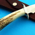 fixed custom knives Jim Siska sambar stag m16 custom fighter knife pommel Robertson's Custom Cutlery presentation fixed blade