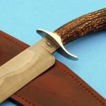 fixed custom knives Landon Robbins stag camp knife 2 handle Robertson's Custom Cutlery bowie fixed blade