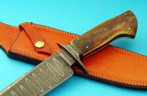 Custom Knives | Fisher-Damascus-Frame-Handled-MI-hdl