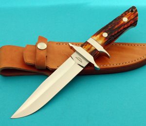 Lovestrand Jr Bear Custom Sub-Hilt Fighting Knife Handmade Stag
