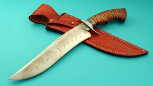 Ben Breda Forged Recurve Koa Bowie ABS Journeyman Smith Hamon Custom Knife