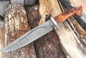 Greg Keith Forged Custom Damascus Bowie