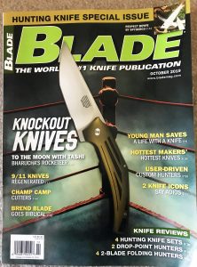 Blade Magazine Oct. 2019 Hunters Knives Custom user driven design