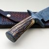 Ricardo Vilar Vaquero Forged Damascus Bowie with Stag