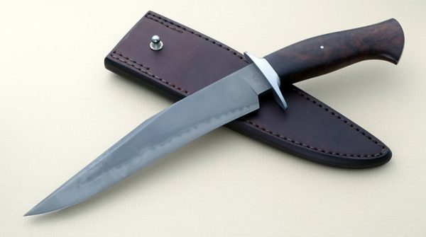 Tad Lynch forged Custom Fighter with Hamon and Desert Ironwood ABS Journeyman Smith