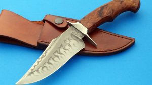 Jan Hafinec forged hamon hunting knife desert ironwood