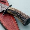 Josh Fisher ABS Mastersmith forged Mosiac Damascus Stag Bowie