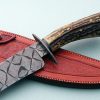 Josh Fisher ABS Mastersmith forged Mosiac Damascus Stag Bowie