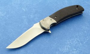 RJ Martin Q36 LSCF Tactical Folding Knife Signature model Orange peel Finish Titanium