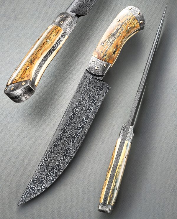 Randall Steve Damascus Guardless Bowie ABS Master Smith