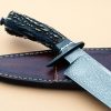 Stephan Fowler Feather Damascus Fighter Custom Forged Knife ABS Journeyman Smith
