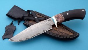 Maksim Tjulpin Mogutan Knives Keruk San Mai Damascus Mammoth Tooth Custom Forged Latvia