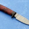 Craig Camerer Custom Forged Ladder Pattern Damascus Lightweight Hunting Knife ABS Journeyman Smith Forged in Fire Champion Maple Burl