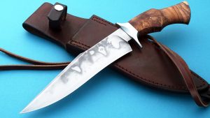 Spencer Clark ABS Apprentice Smith Custom Forged Brute Bowie Rosewood handle