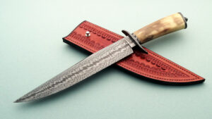 Steve Randall Cardiac Damascus Bowie Fossil Ivory ABS Master Smith Blade Magazine Cover Knife March 2021