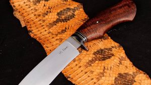 Matias Funes forged Koa Hunter custom knife ABS Apprentice Smith Argentina.