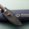 Brazilian maker, Pezarini forged hunter with with Stag and alligator sheath