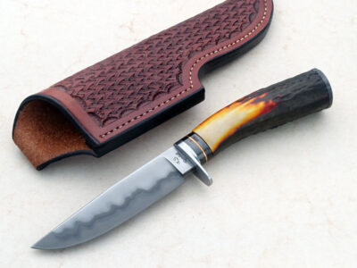 Steve Randall Forged San Mai Stag Drop Point Hunter ABS Master Smith