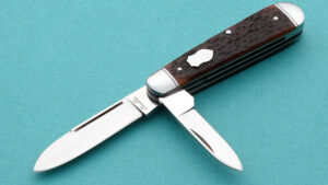 Joel Chamblin 2-Blade Swell Center Jack Slip Joint Folding Pocket Knife Shield