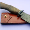 Mike Deibert Forged Feather Pattern Damascus Fighter ABS Journeyman Smith.