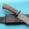 Josh Fisher Forged Twist Damascus MS Test Bowie ABS Master Smith Lacewood Burl handle
