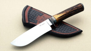 Matias Funes Forged Stag Hunter ABS Apprentice Smith Argentina Tiger Sheath