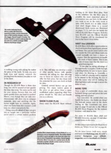 Blade Magazine June 2020 Les Robertson Custom Knife Field Editor One Man's Blade Show Master Plan Only time in history the show moved to August.