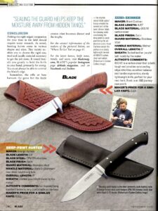 Blade Magazine Outdoorsman's Companion Hunting Knives Nov 2023 Field Editor, Les Robertson Kuberski Cochran malosh 