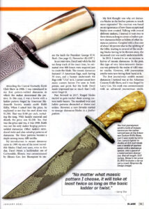Blade Magazine Mosaic Damascus Custom Knife Blade Editor Jan 2021