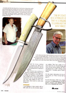 Blade Magazine Custom Knife Field Editor Les Robertson 5 favorite American knife makers March 2022 RJ Martin Walter Brend George Herron Steve Randall Dave Broadwell
