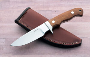 Tim Steingass Custom made Silent Hunter with Tazmanian Walnut handle filework thumb ramp Nice Hunting Knife!
