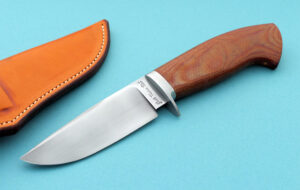 Josh Fisher ABS Master Smith Custom made Forged Drop Point Hunting Knife with sheath