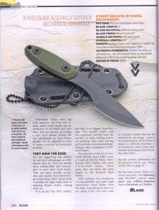 Blade Magazine featured in Feb. 2026 Tactical Knives issue The "Other" EDC by Les Robertson Street Scalpel by Kolakowski Vanguard Street Scalpel OD Green & utility or self-defense