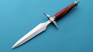 Doug Casteel Custom Presentation Fluted Dagger Pink Ivory Handle Vintage Beautiful Work!