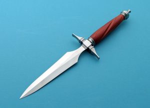 Doug Casteel Custom Presentation Fluted Dagger Pink Ivory Handle Vintage Beautiful Work!