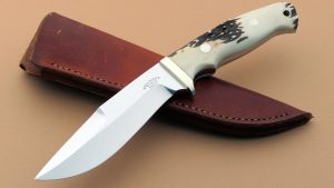 WC Bill Davis Custom Camp Knife with Stag handle Bob Loveless student Full Tapered Tang