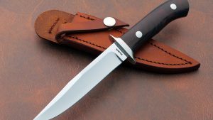Gordon Defreest Custom made Presentation Fighter Vintage Fixed Blade Cocobolo handle Studied under George Herron Full Tapered Tang Mirror Finish