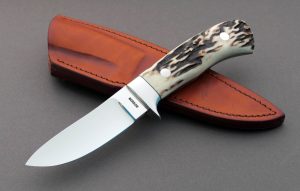 Gordon Defreest Custom made Semi Skinner Sambar Stag George Herron Student Full Tapered Tang